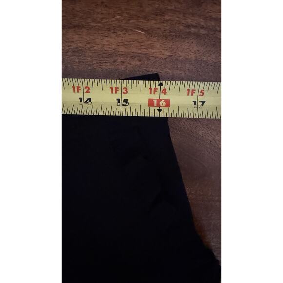 Mosaic & Co High Waisted Black Tailored Dress Shorts Ruffle Pockets Size Large - Picture 5 of 12